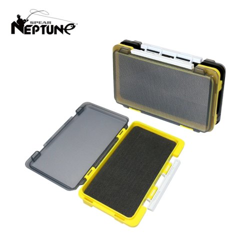 Nova caixa de pesca de plástico portátil com suporte de esponja, caixas para moscas, anzóis jig head, organizador de iscas colher e spinner, estojo para carpa