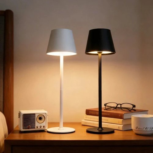 Đèn bàn không dây sạc lại, di động, cảm ứng với độ sáng điều chỉnh cho văn phòng tại nhà, bàn ăn, cạnh giường