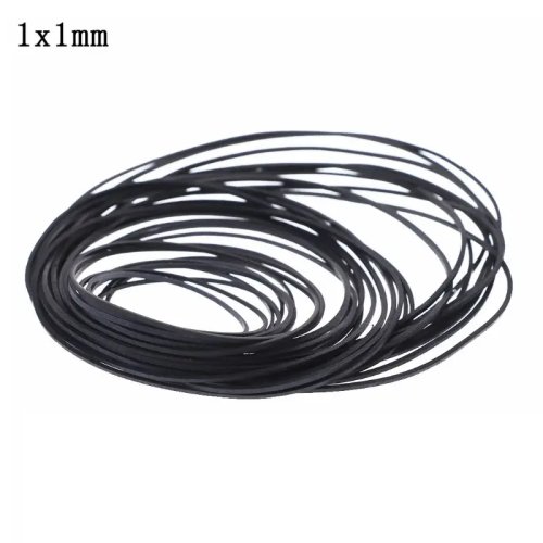 30 peças de correias de borracha sortidas para leitor de cassetes, leitor de DVD, gira-discos, leitor de CD-ROM - 1x1mm, 0.7x0.7mm