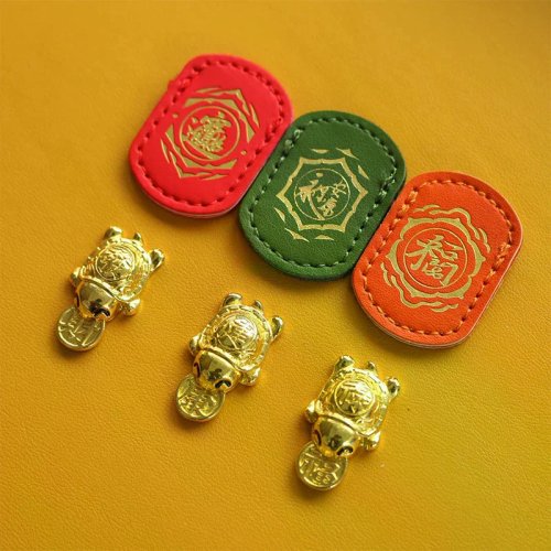 Amulette Tortue Chance Feng Shui, Porte-bonheur Argent pour Portefeuille, Statue Décorative Propice
