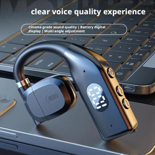 Bezprzewodowe słuchawki Bluetooth 5.4 z wyświetlaczem LED, mikrofonem, trybem głośnomówiącym i redukcją hałasu do prowadzenia pojazdu