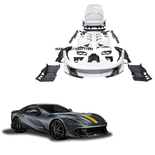 Droge koolstofvezel bodykit voor Ferrari 812 Superfast, 812 Competizione stijl exterieur tuning onderdelen 2017-2024