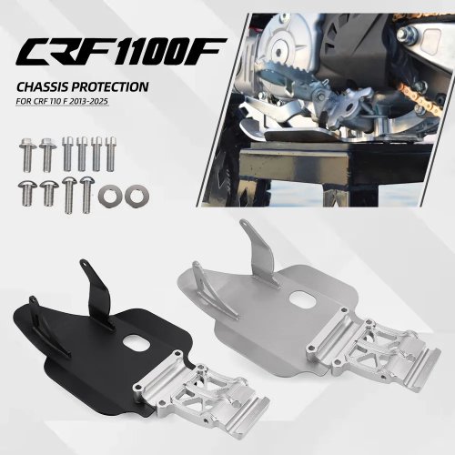Skidplate en bodemplaat set voor Honda CRF110F (2013-2025) van billet aluminium
