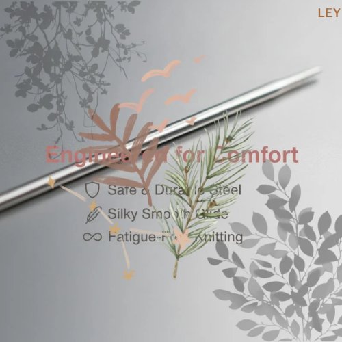 Kim đan vòng thép không gỉ – Bộ 3 chiếc cho áo len, tất và đan tay DIY