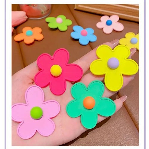 Pince à cheveux coréenne fleurie en forme de cœur 3D, mignonne, pour femme et fille – Accessoire cheveux été
