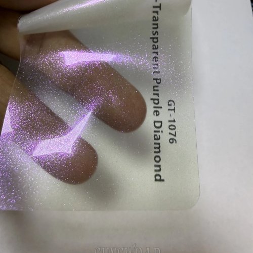 Película de proteção de pintura automóvel auto-regenerável 5x52ft, Branco Claro - Roxo Gloss Perolado Diamante, resistente aos raios UV