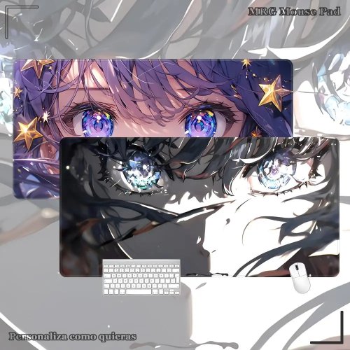 Tapete de rato Anime 90x40 cm Gamer, tapete para teclado e rato – Design Arcane Eye
