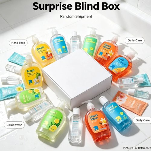Assorted Fragranced Hand Soap & Disinfecting Hand Sanitizer Mystery Blind Box, Random One Item Only Shipped