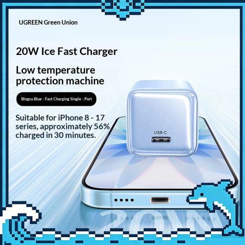 UGREEN GaN snellader USB-C PD met slimme temperatuurregeling