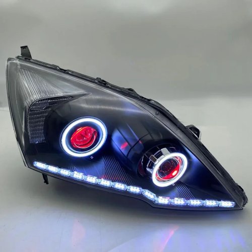 2 шт. Светодиодная фара для Honda CRV 2007-2011 Angel Eye Двойная линза Поворотник Ближний и дальний свет