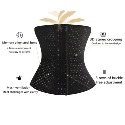 Gorset poporodowy damski body shaper czarny pas brzucha wyszczuplający modelujący płaski brzuch