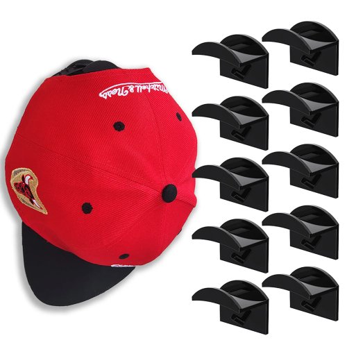 Lot de 2 crochets adhésifs pour casquettes de baseball, sans trace, pour casquettes, écouteurs et colliers
