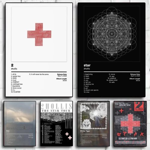 โปสเตอร์อัลบั้มเพลง 2hollis – ภาพวาดแคนวาสติดผนังสวยงามสำหรับห้องนอน ห้องนั่งเล่น ตกแต่งร้านกาแฟ