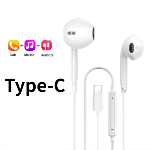 Tai nghe có dây Type-C có mic cho iPhone 15/16, Xiaomi, Redmi, Huawei, Samsung, laptop