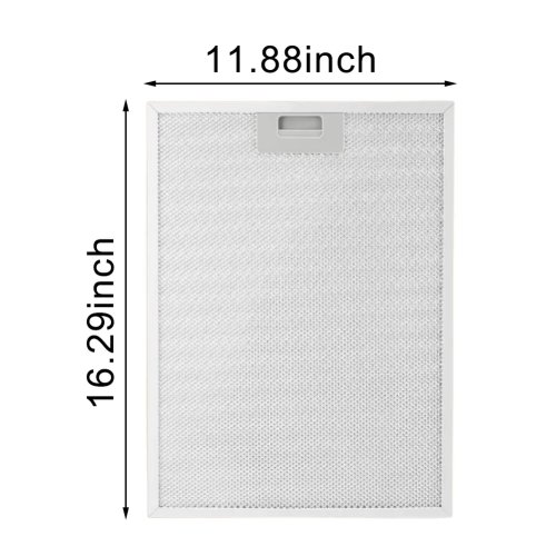 Filtro de grasa de malla de aluminio para campana extractora (2 piezas), Compatible con BPPFA30, QP130, QP130BLC, QP130SSC, QP136SS, QP136WW, fácil de limpiar