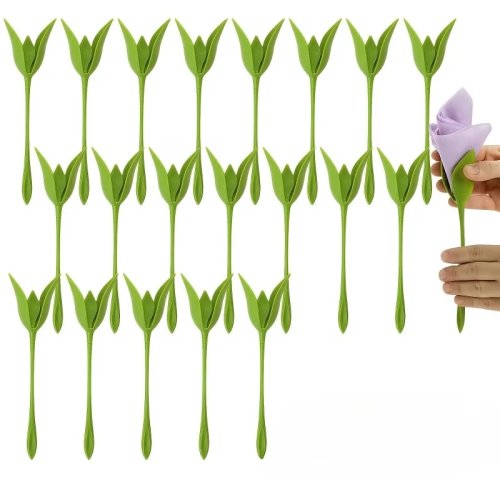 4 Pezzi Portatovaglioli a Forma di Fiore, Decorazione da Tavola Elegante e Stilosa, Multiuso per Matrimoni, Feste di Vacanze e Uso Quotidiano