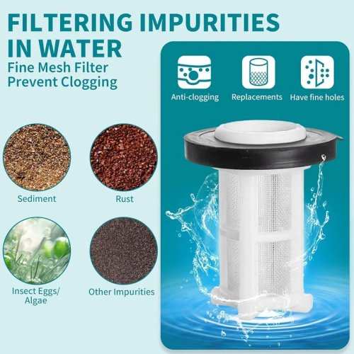 Conector de filtro de agua para lavadora de presión de 3/4 de pulgada, adaptador de jardín para manguera de entrada de bomba