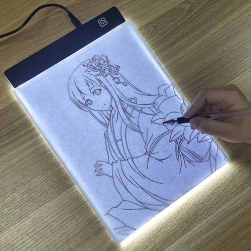 Tablette à dessin LED pour enfants - Tableau de copie à luminosité réglable 3 niveaux, jouet éducatif de peinture