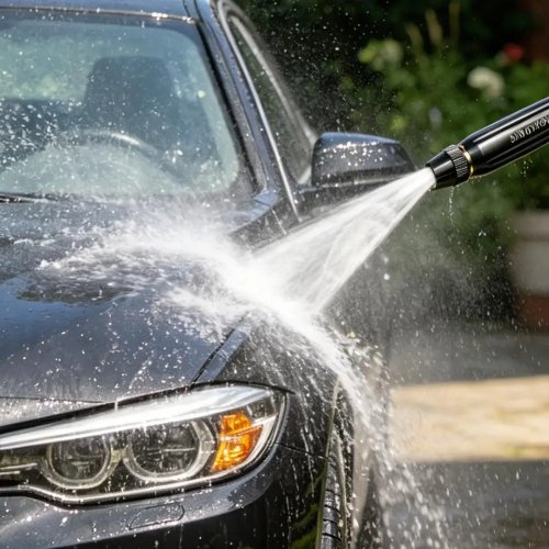 Boquilla de lavado de coche de alta presión con refuerzo, herramienta de riego para jardín, fácil instalación, acoplamiento rápido para manguera