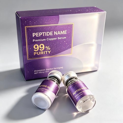 Cajas de cartón impresas personalizadas y pegatinas para viales de péptidos, etiquetas para frascos de suplementos 3ml 5ml 10ml