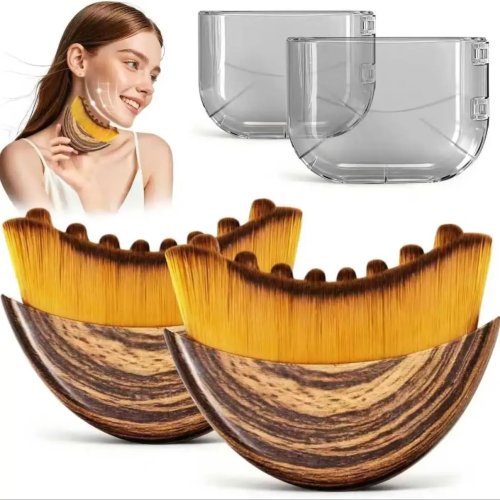 Escova de Contorno Linfático Facial – Escova Seca Ergonómica para Esculpir Rosto, Maxilar e Queixo, Massagem Linfática, Lifting de Pele, Anti-Inchaço