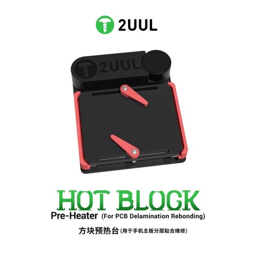 2UUL PH11 HOT-BLOCK Precalentador para reparación de delaminación de PCB, control exacto de temperatura para rebonding de chips IC en placas base de móviles