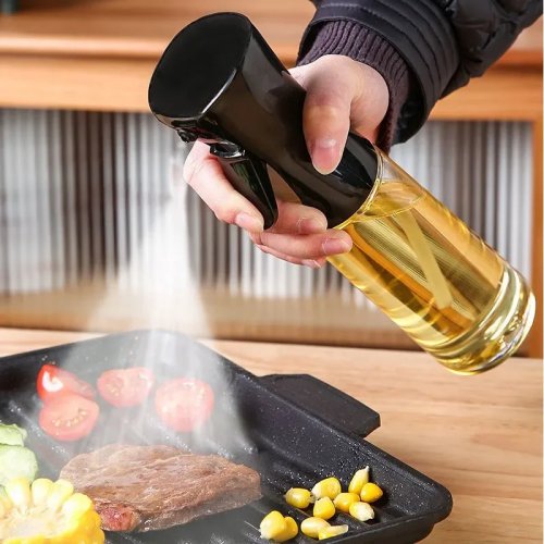 Frasco pulverizador de óleo 200/300/500ml - Pulverizador de azeite de plástico para cozinhar, churrasco, assar
