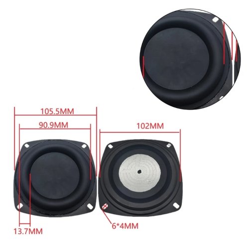 Radiador pasivo de graves universal 2/3/4 pulgadas woofer baja frecuencia