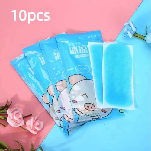 แผ่นเจลระบายความร้อน 10 ชิ้น นาน 10 ชั่วโมง แบบใช้ครั้งเดียว ผ้าไม่ทอ สำหรับตั้งแคมป์ เดินป่า หน้าร้อน