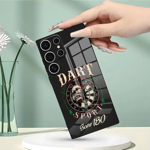 Funda para celular Samsung S26 S25 Edge Ultra 24 23 22 21 Ultra Plus Fe A55 56 15 4G 5G con estampado de dardos, vidrio