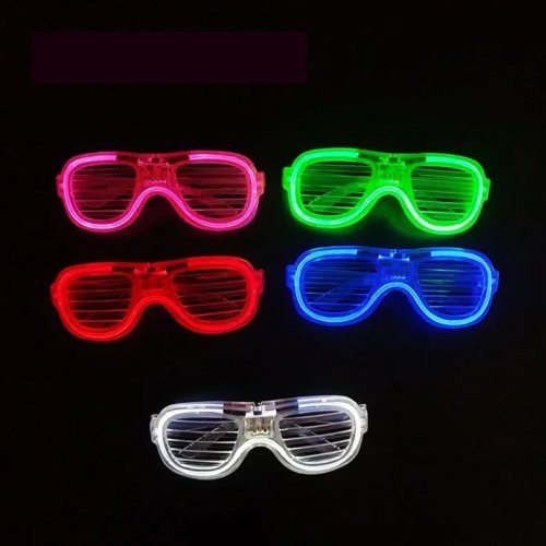 نظارات LED مضيئة للحفلات - إكسسوار رايف مضحك لحفلة عيد ميلاد، دي جي، ساطعة