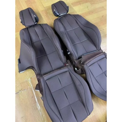 Funda de asiento de cuero completa para Mercedes Benz GLS GL X164 X166 X167, colores y patrones personalizables