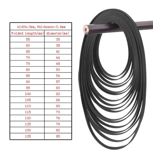 Replacement Turntable Belt 3mm Flat Drive Belt for LP Vinyl Record Players