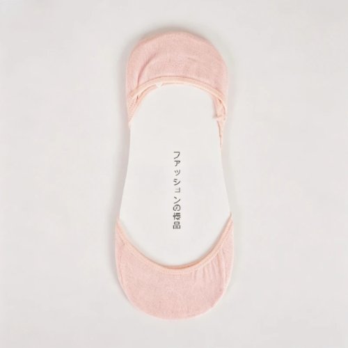 Chaussettes invisibles femme, rose unie, antidérapantes, en coton, respirantes, coupe basse