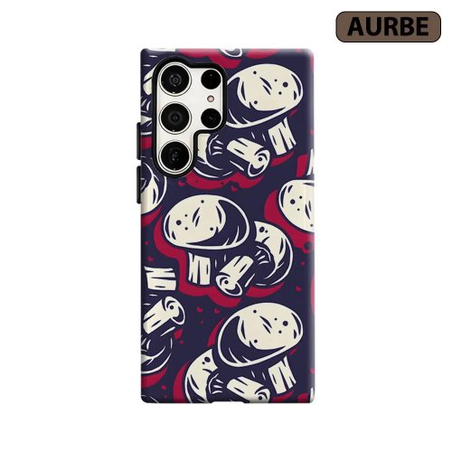 Casing HP Samsung Galaxy S26 S25 S24 S23 Ultra Plus Motif Jamur, Hard Case Pelindung Ganda HD