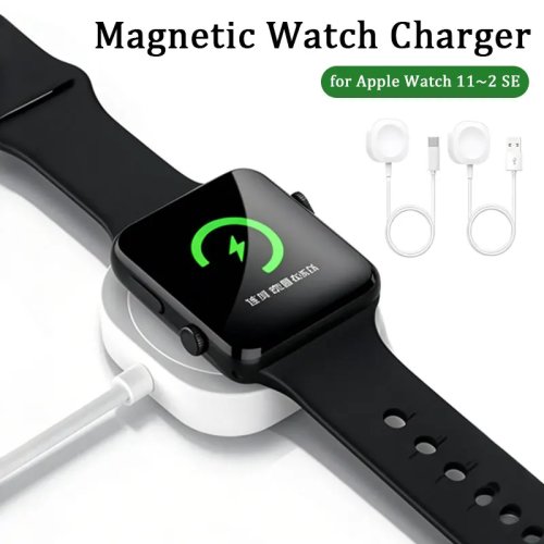 สายชาร์จไร้สายแม่เหล็กสำหรับ Apple Watch, USB-C, ชาร์จเร็วสำหรับ Series 10/9/8/7/6/5/4/3/2 Ultra SE