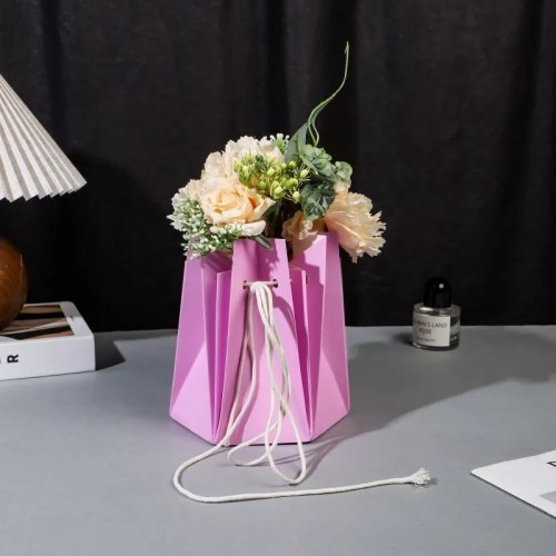 Borsetta a fiore di rosa fatta a mano - Pochette resistente per bouquet, matrimonio e decorazione