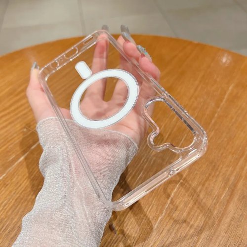 Coque transparente magnétique pour Samsung Galaxy S25 S24 S23 S22 S21 Plus Ultra FE A56 A36 A26 A16 compatible MagSafe
