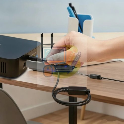 라우터 자동 재부팅 케이블 – 24시간 자동 리셋, 멀티 전압 지원, 가정 및 사무실 WiFi 라우터용