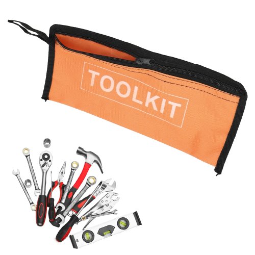 Multifunctionele draagbare gereedschapstas, kleine waterdichte organizer, hoogwaardige canvas oxford opbergtas met rits