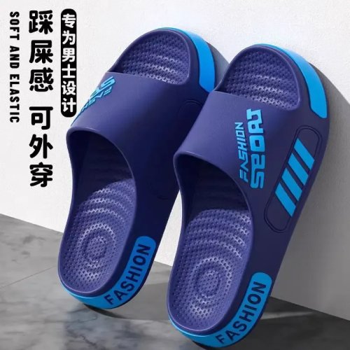 Big Size 48-49 Unisex Summer Slippers, Flat Sole Open Toe Slides, Couple Beach Sandals for Home