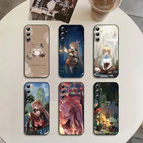 Funda para celular Cartoon N-Nanashi M-Mumei Fina Resistente a Golpes para Samsung S24/S25/S22/S30/Note20/Lite/Ultra/5G/Plus/FE