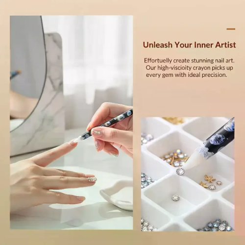 Strumento ergonomico per nail art, picker di strass, matita di cera e puntinatore per salone di bellezza professionale