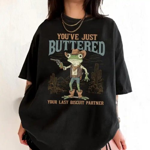 Playera divertida de vaquero y rana - Humor western, regalo para hombre