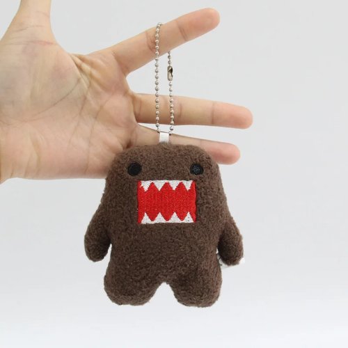 พวงกุญแจตุ๊กตานุ่ม Domo Kun - ของตกแต่งอะนิเมะน่ารักสำหรับกระเป๋าและกุญแจ ของขวัญสำหรับนักสะสม