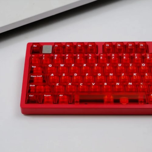 Touches de clavier mécanique rouges mates à cinq faces, impression UV, PC, pour interrupteurs magnétiques, compatibles avec Meijiashi et autres