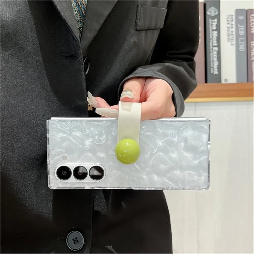 Coque transparente DIY à billes pour Samsung Galaxy Z Fold6/Z Fold5/Z Fold4/Z Fold3
