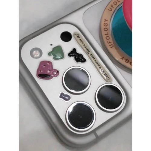 Pack d'autocollants DIY chat noir et horloge pour décorer coques de téléphone, ordinateurs portables, caméras – style coréen