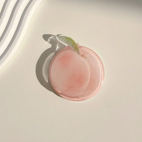 Soporte magnético de acrílico para celular en forma de durazno 3D, aro para el dedo plegable para iPhone Samsung
