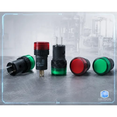 ไฟสัญญาณ LED CHIMU AD16-16E รูยึด 16mm แดง เขียว เหลือง น้ำเงิน DC